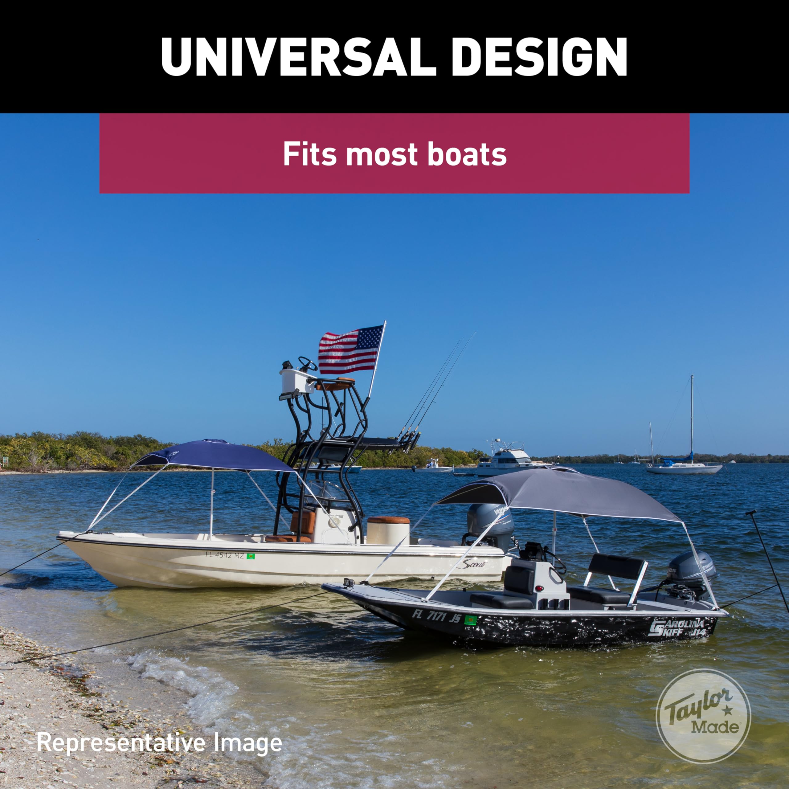 Taylor Made Anchorshade III Boat Shade, Teal, 6' x 6', Adjustable Aluminum Pole to 8 Feet, UV-Treated Fade-Resistant Nylon, Market-Style Top, Carrying Case, Fits Most Boats and Benches – 22044 - Image 7